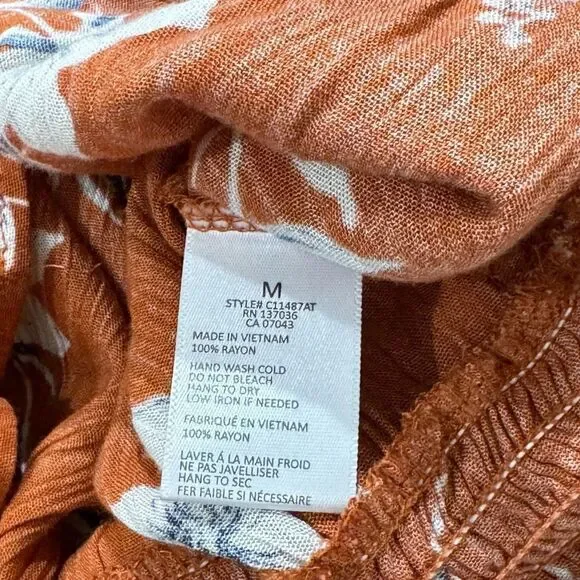 Anthropologie Paper Crane Smocked Blouse Floral Top Women’s Medium - Picture 4 of 4